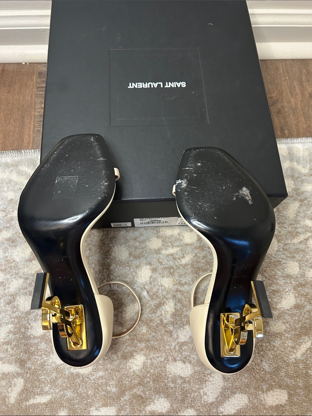 YSL real beige Ankle-Strap Sandals - Picture 3 of 4